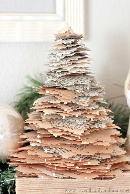 small christmas trees book pages