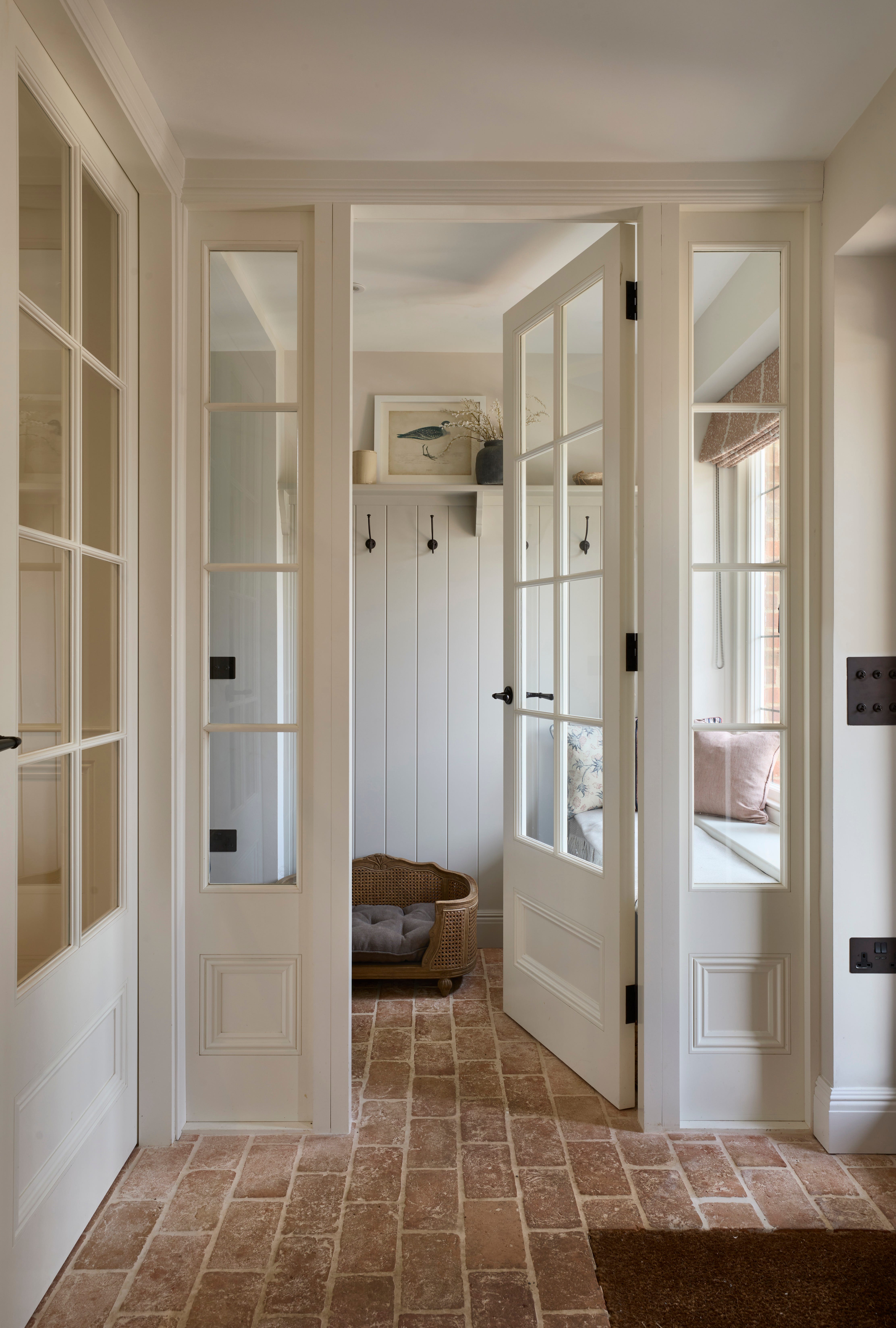 small hallway ideas glass doors