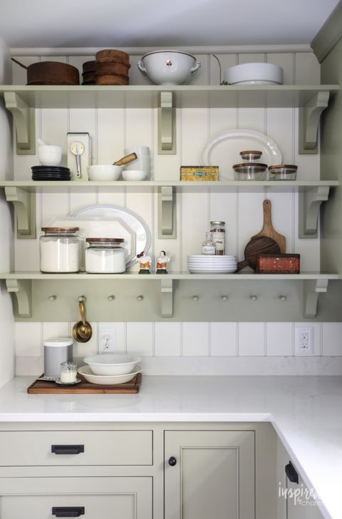 green cabinets butlers pantry