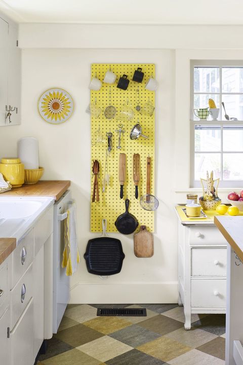 small kitchen ideas pegboard wall