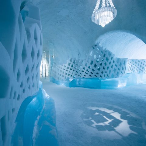 Ice hotel, Ice cave, Building, Glacial landform, World, Ice, Freezing, Igloo, 