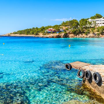 cala portinatx op ibiza in spanje