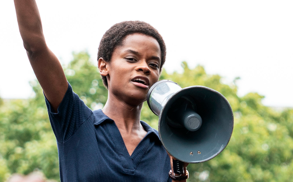 letitia wright as ﻿altheia jones lecointe, a real life activist and leader of the british black panther movement