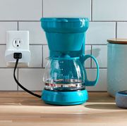 coffee maker plugged into amazon smart plug