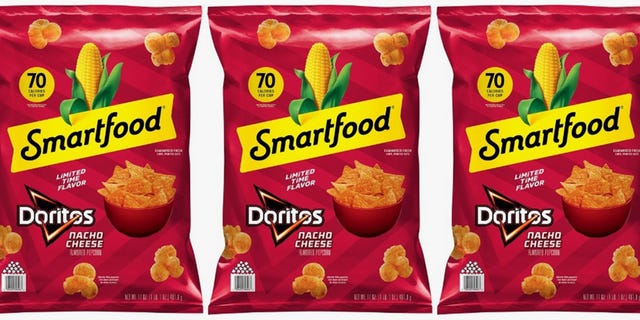 smartfood doritos nacho cheese flavored popcorn
