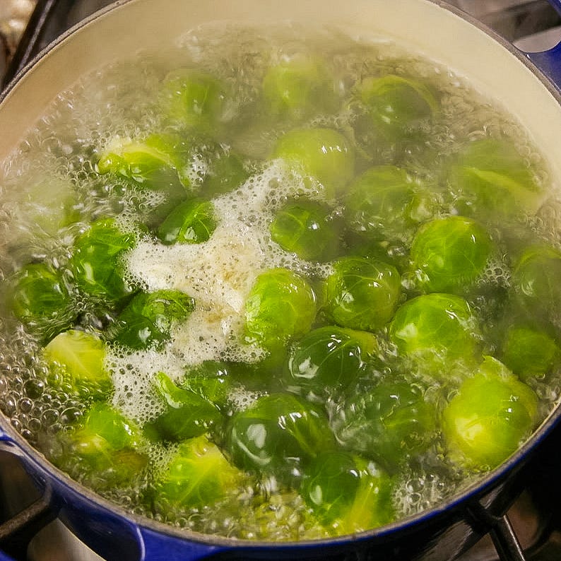 smashed brussels sprouts