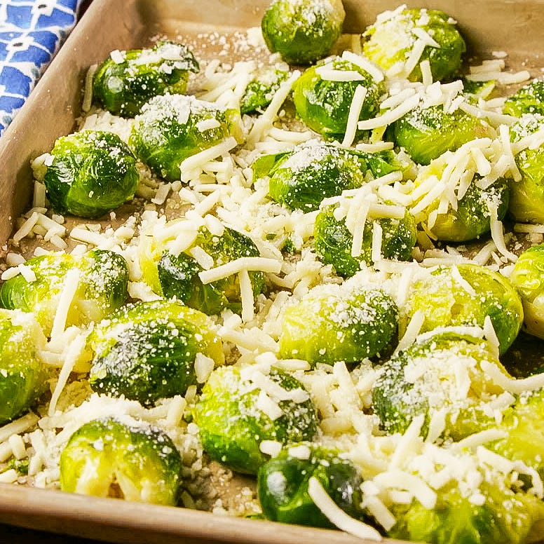 smashed brussels sprouts