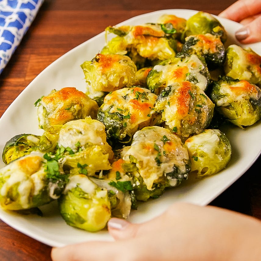 smashed brussels sprouts