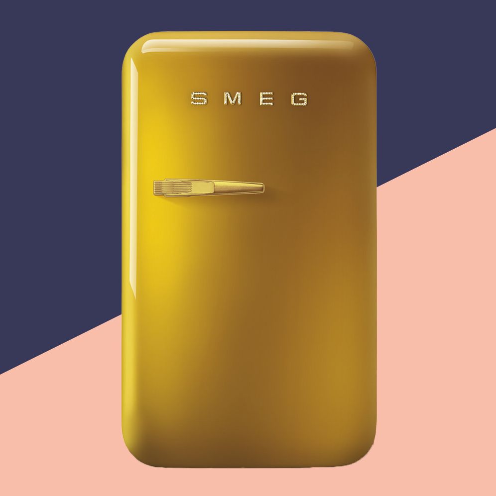 Smeg Launches Gold FAB5 Minibar Cooler Fridge - Smeg Fridge