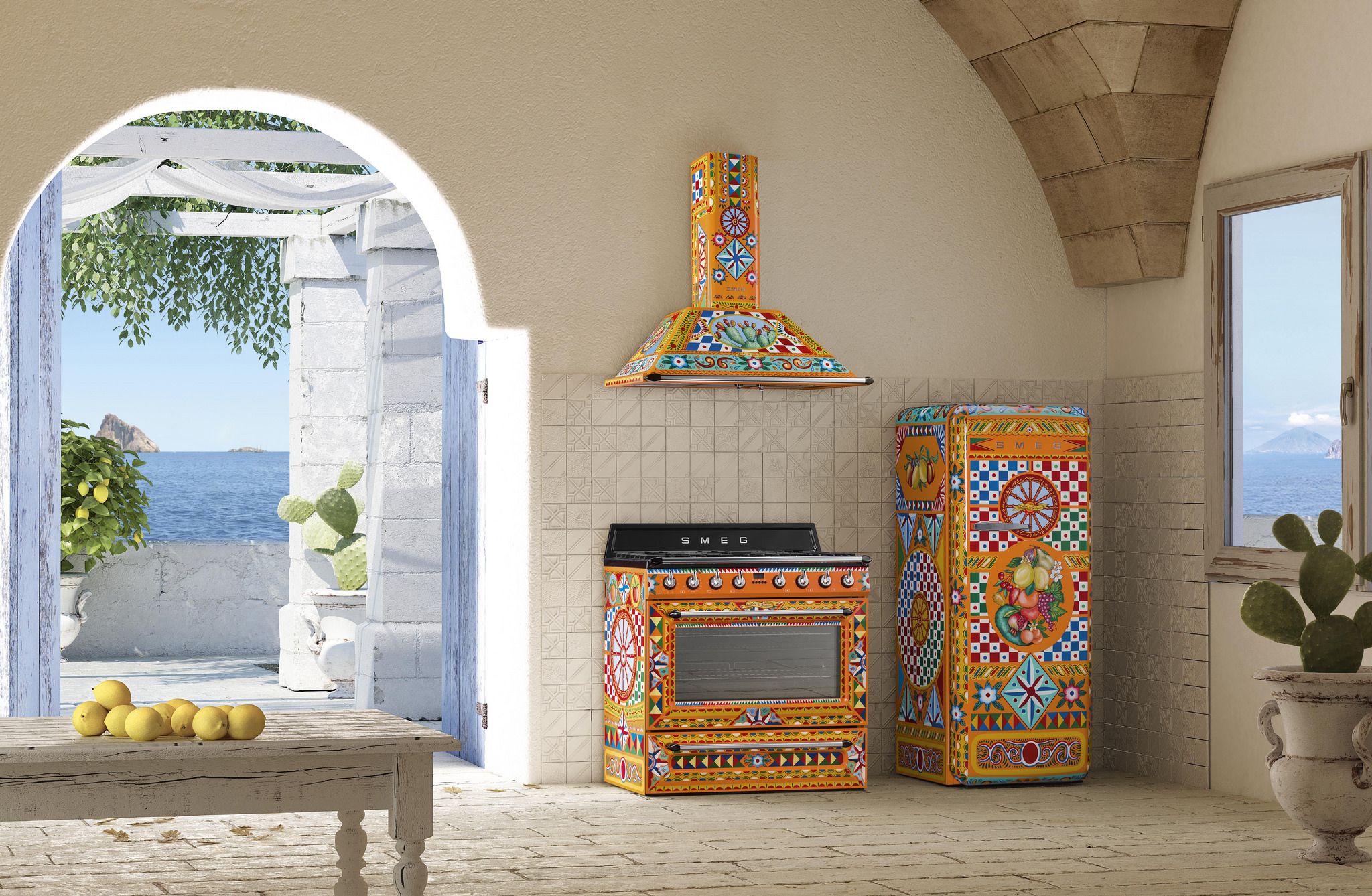 Get a Smeg and Dolce & Gabbana Kitchen With Their Divina Cucina Cooker Range