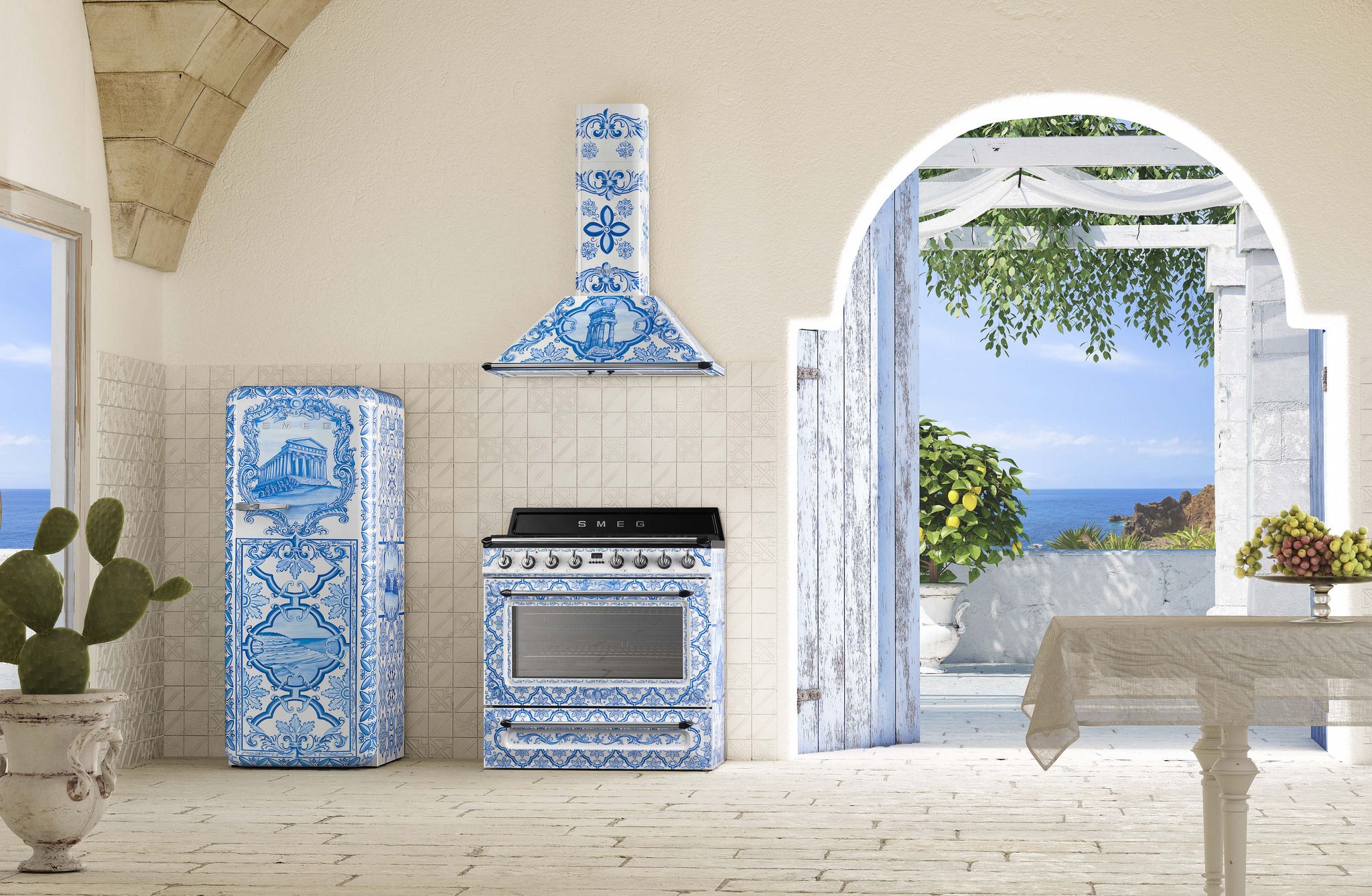 Get a Smeg and Dolce & Gabbana Kitchen With Their Divina Cucina Cooker Range