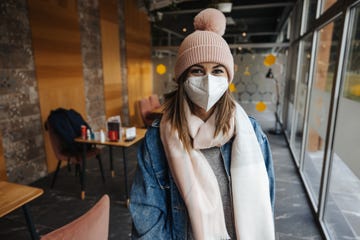 how to get free n95 mask, smiling winter portrait