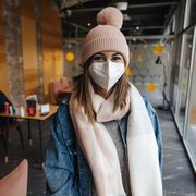 how to get free n95 mask, smiling winter portrait