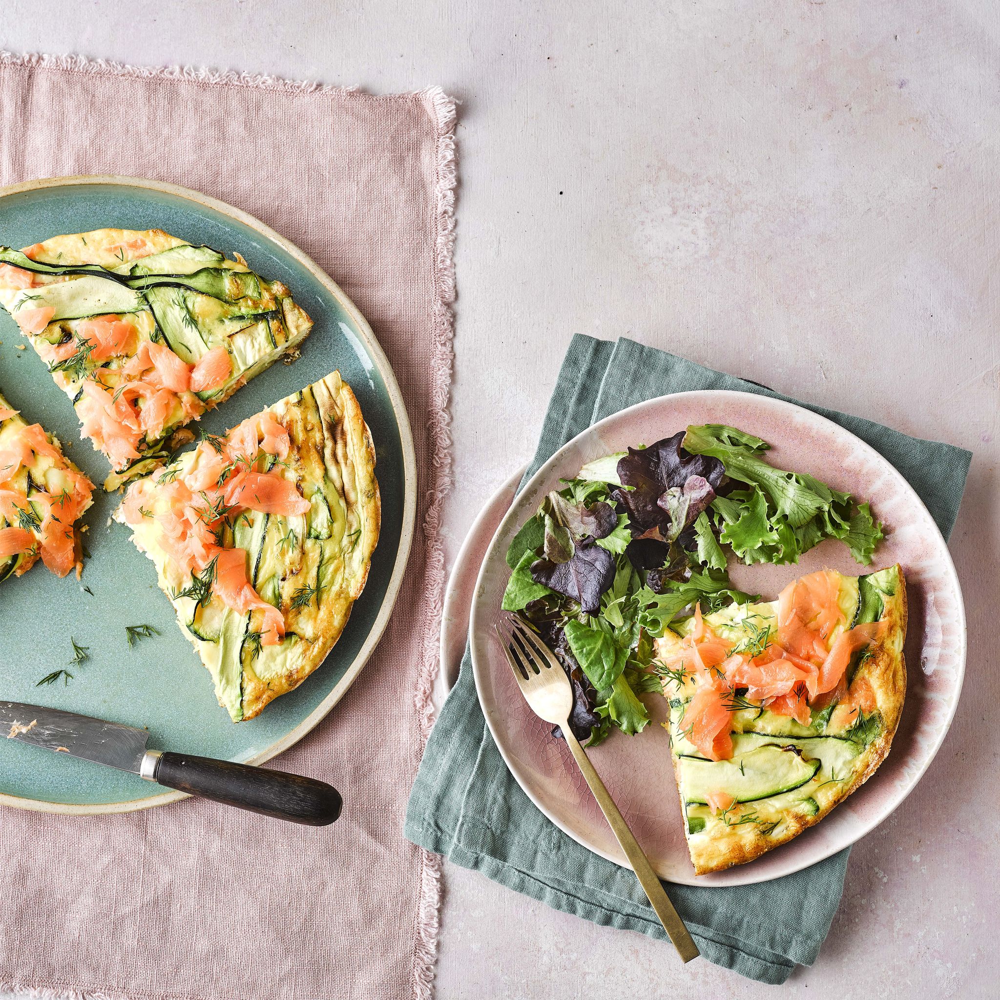Smoked Salmon, Courgette and Dill Frittata