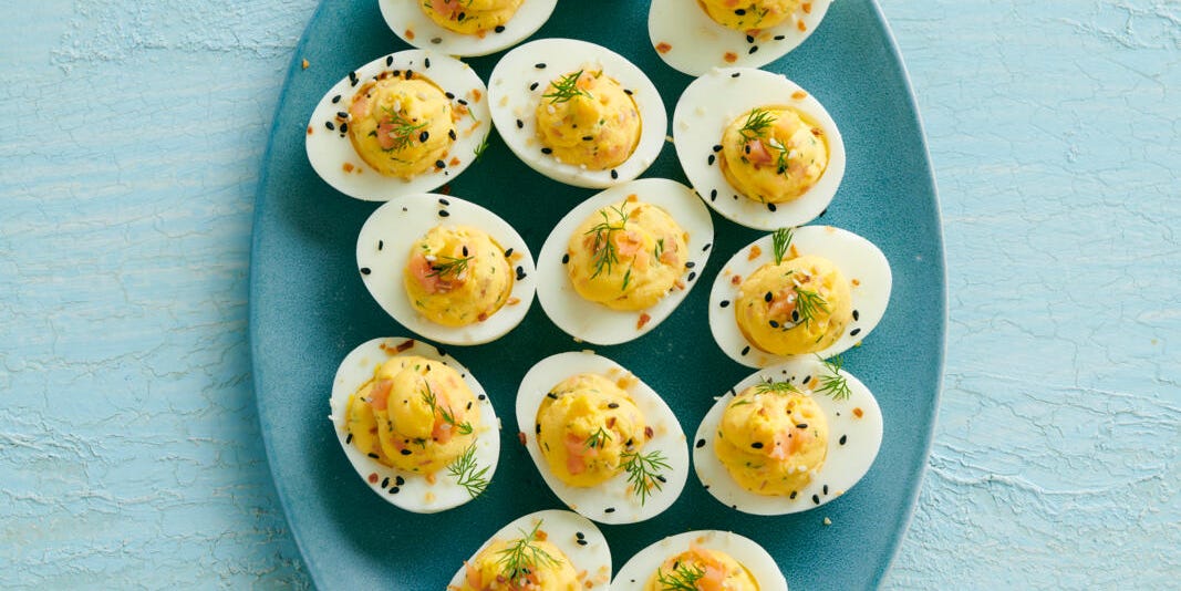 Smoked Salmon Deviled Eggs