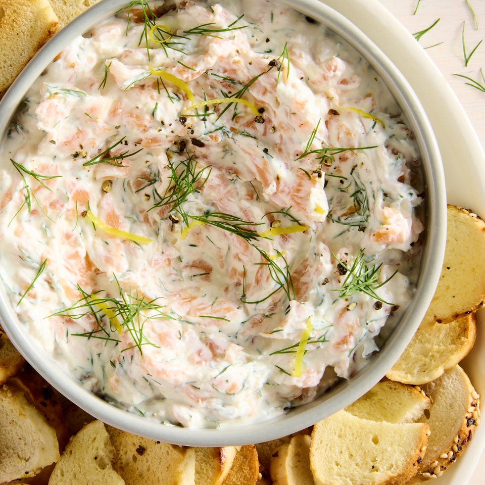 smoked salmon dip with crostini