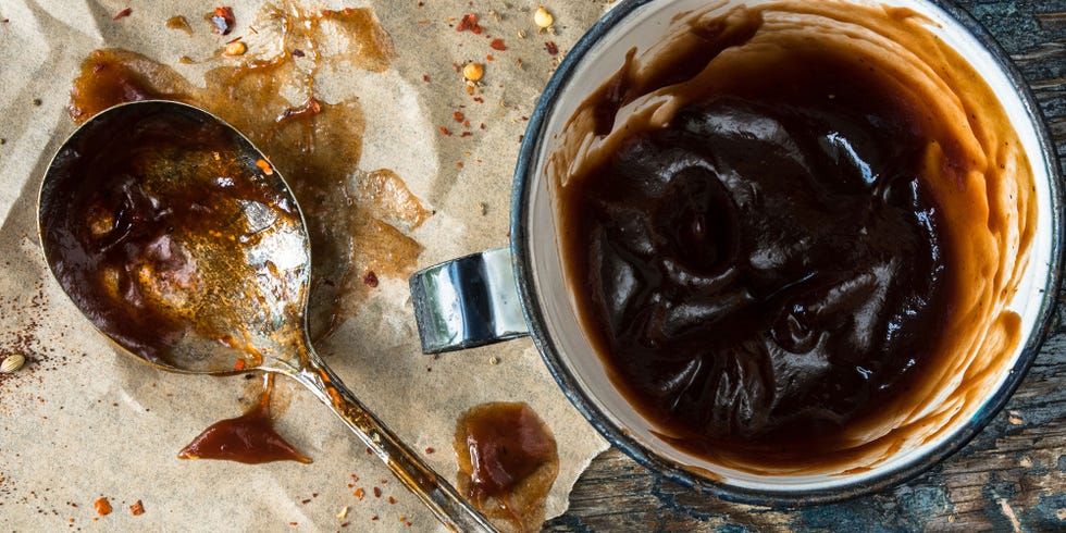 Food, Cuisine, Ingredient, Dish, Peanut butter, Hoisin sauce, Chocolate syrup, Chocolate spread, Dulce de leche, Dessert, 