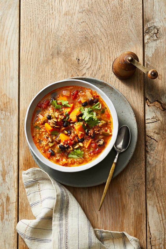 smoky black bean and quinoa soup