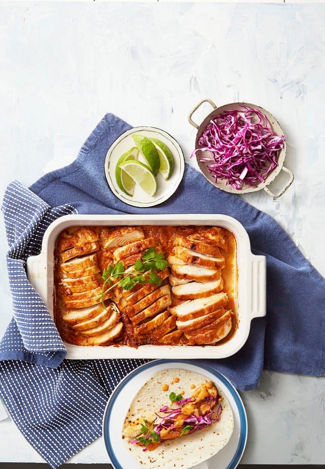 smoky peanut chicken tacos
