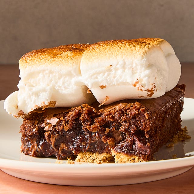 S'mores Brownies chocolate brownies topped with toasted marshmallows