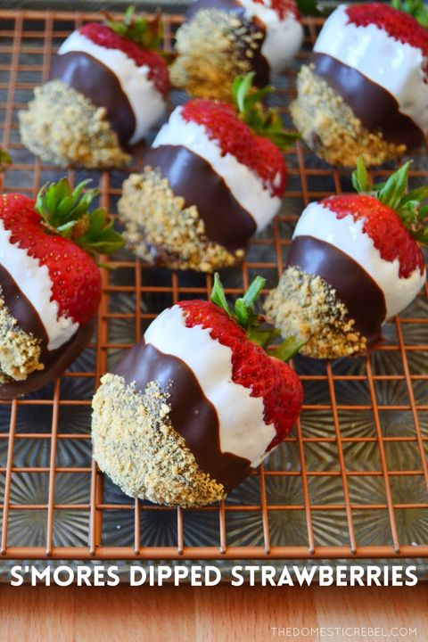smores dipped strawberries dessert recipe