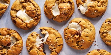 chocolate chunk cookies stuffed with marshmallows