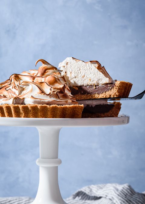 best smore dessert recipes chocolate s’mores tart with toasted marshmallow meringue