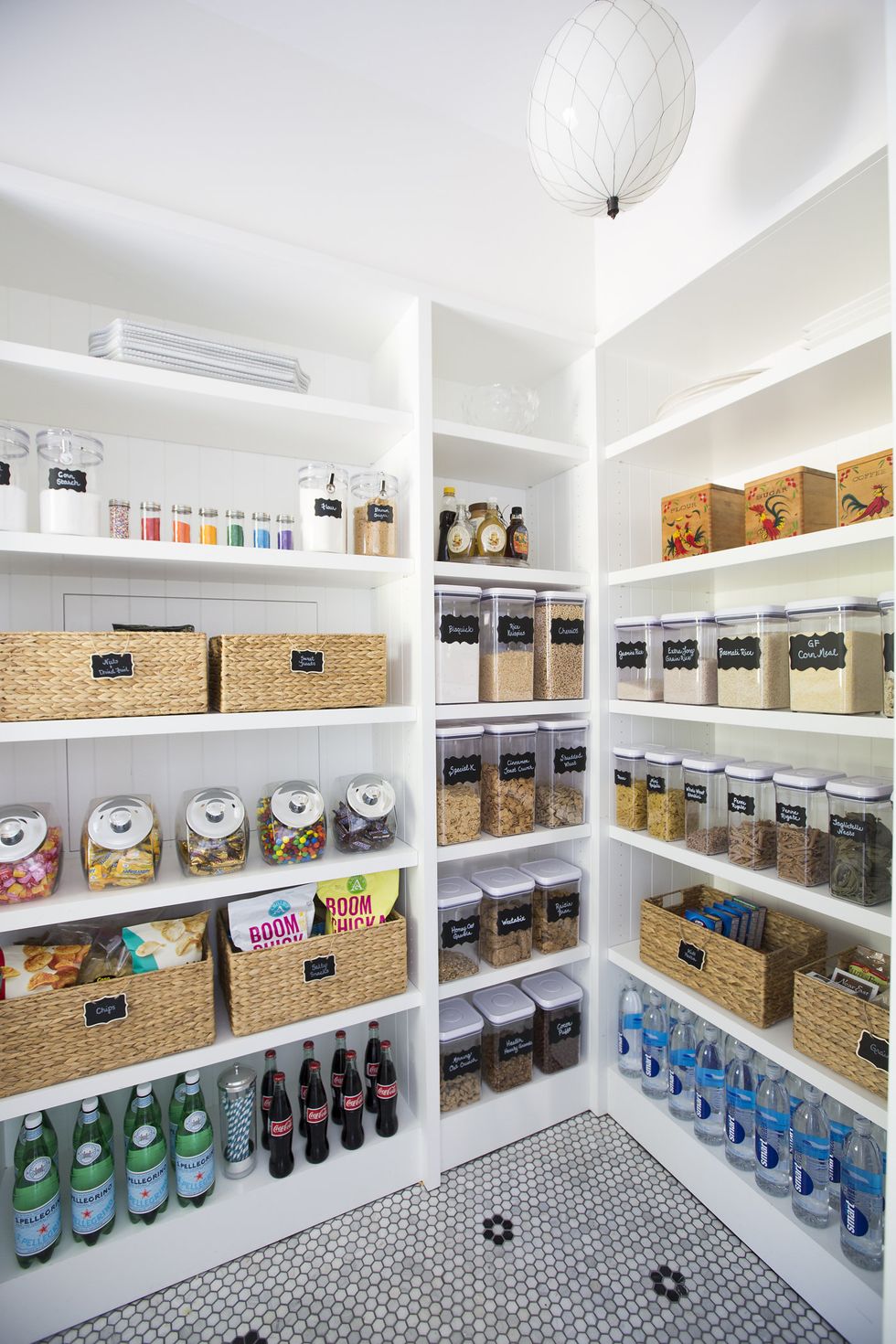 pantry organization ideas for snacks and drinks