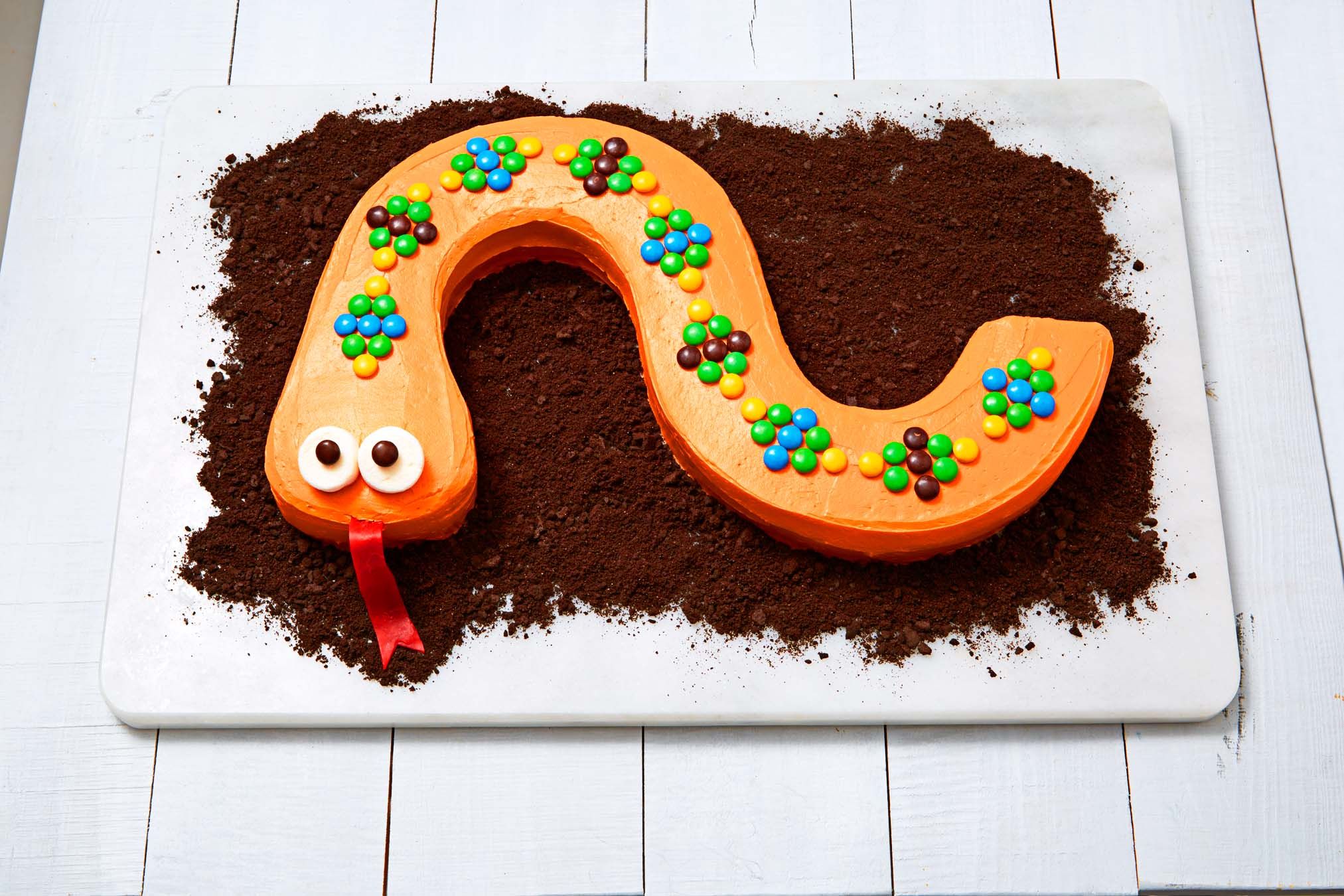 happy birthday snake cake