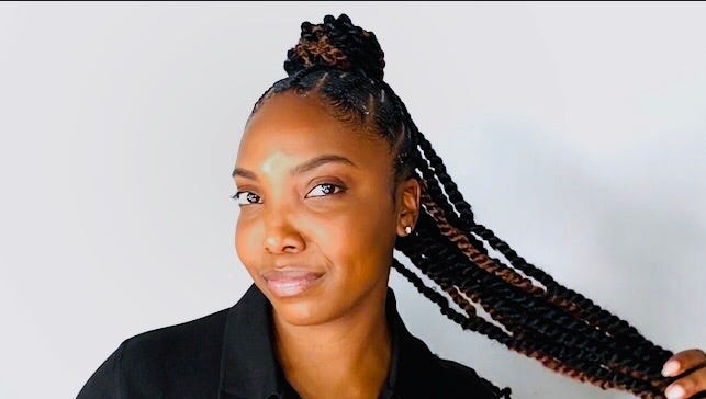 Stitch Braids With Marley Twists for 2020 - Cosmo's The Braid Up