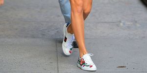 White, Human leg, Footwear, Leg, Shoe, Calf, Street fashion, Ankle, Fashion, Foot, 