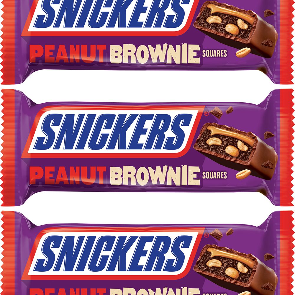 snickers peanut brownie squares