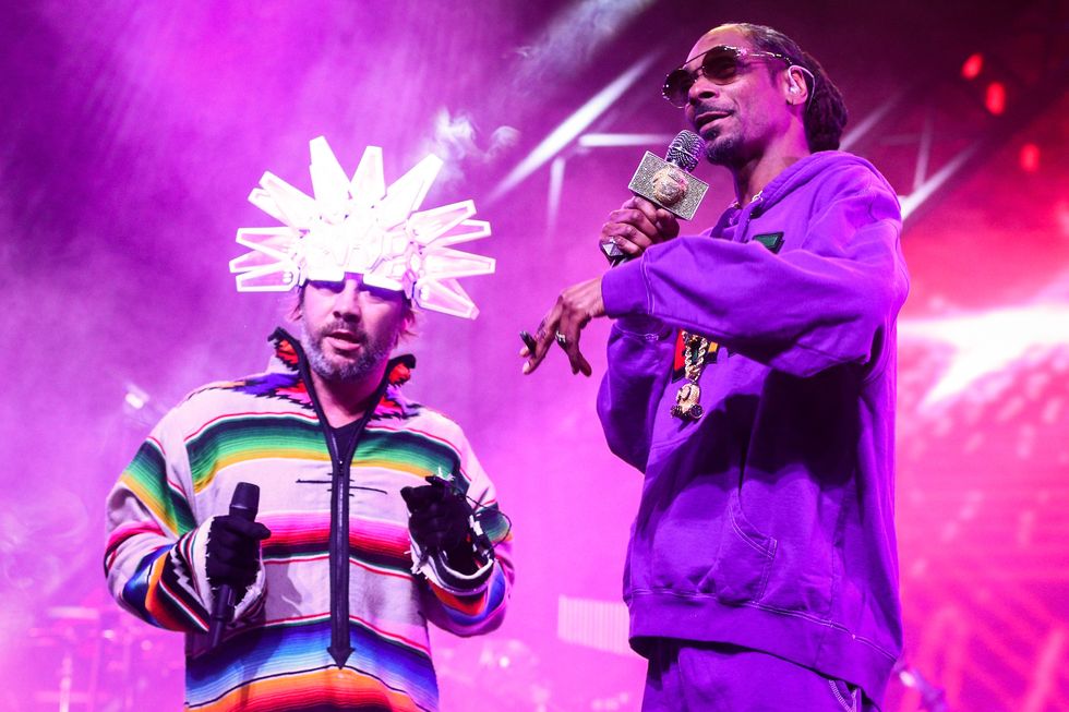Jamiroquai and Snoop Dogg on stage at Coachella