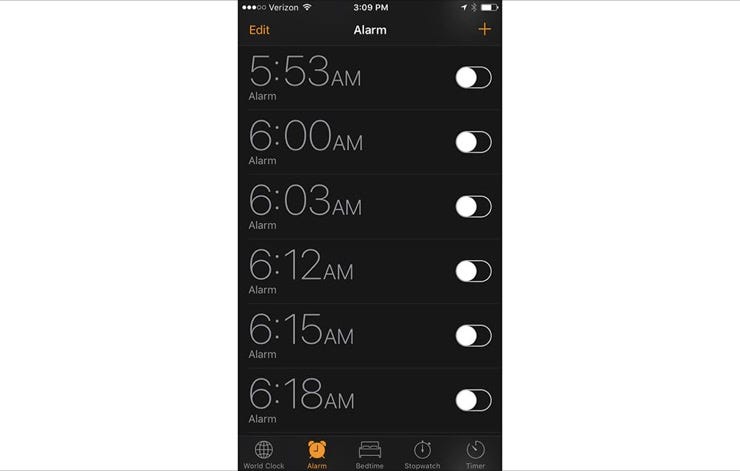 Multiple alarms. 