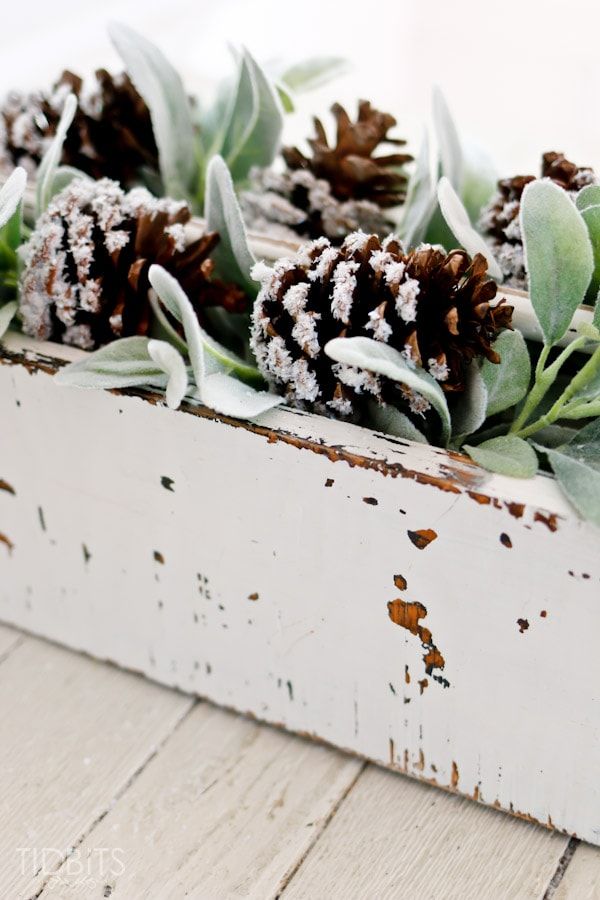 Snowy, Sparkly Pine Cone Ornaments