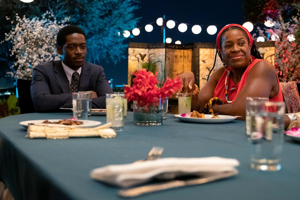 snowfall “revolutions,” — season 5, episode 4 airs wednesday, march 9th — pictured l r damson idris as franklin saint and michael hyatt as sissy saint cr ray mickshawfx