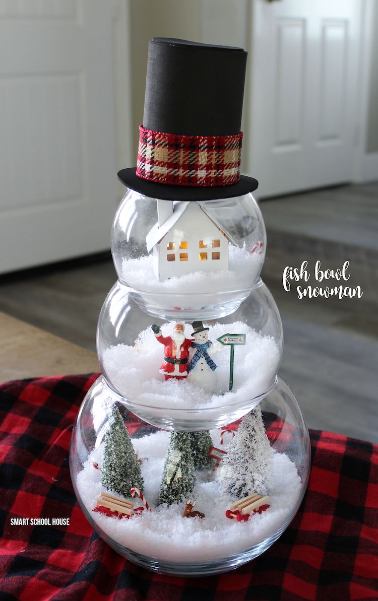 25 Easy Snowman Crafts for Kids and Adults - DIY Snowman Christmas Decor