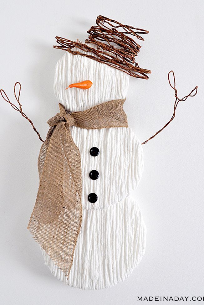 Wood Block Snowman Craft - Crafty Morning