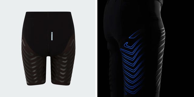 athletic shorts with reflective designs for enhanced visibility