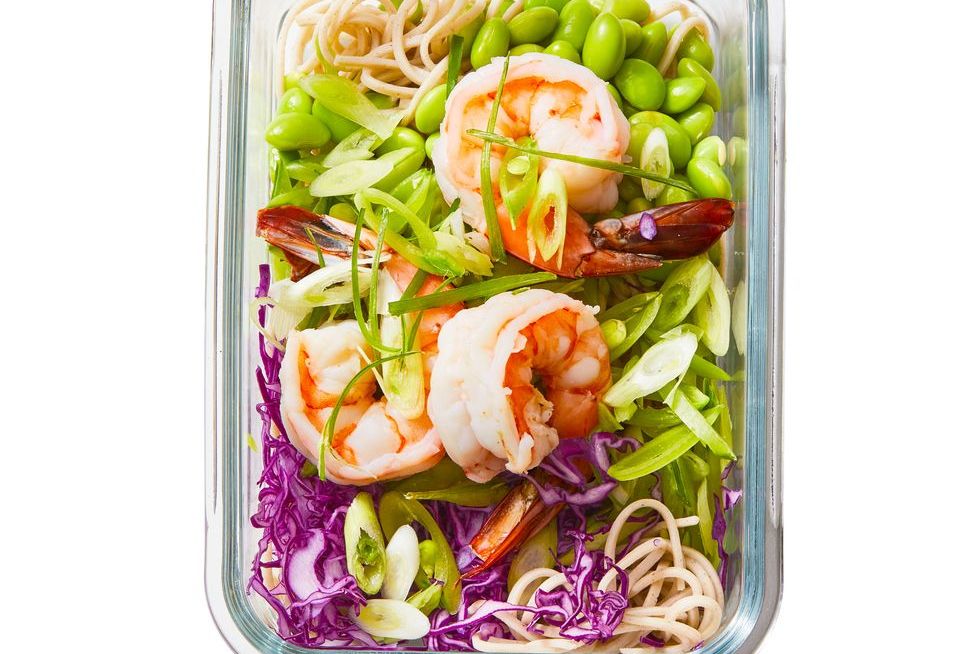 soba noodle salad with shrimp