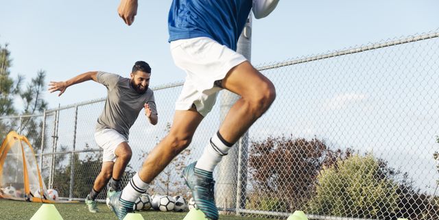 CW Soccer Football Pro Kit de entrenamiento completo para ejercicios de  velocidad y agilidad, incluyendo (escalera+contras de marcación de suelo  alto