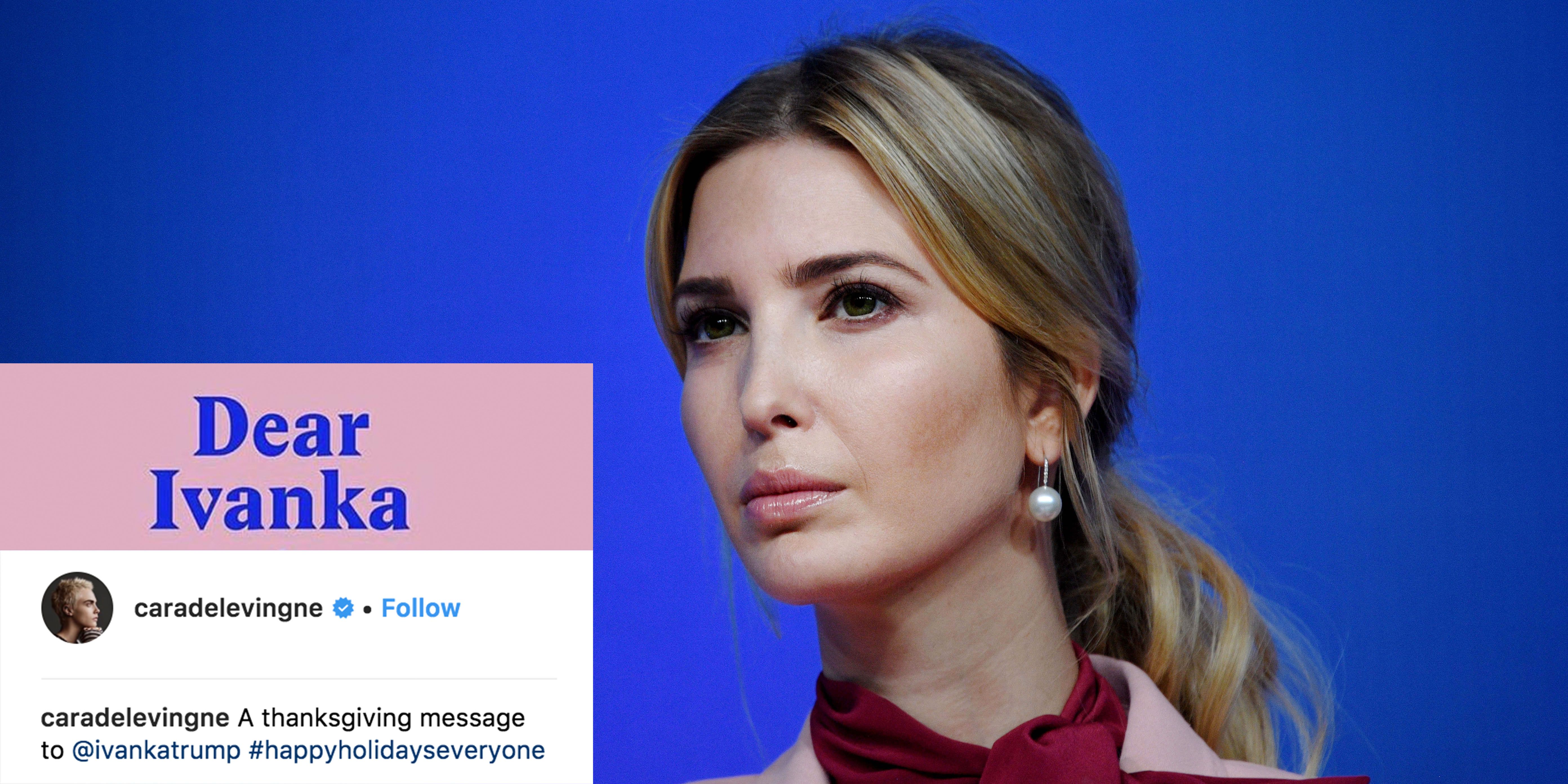 What is the celeb message to ivanka