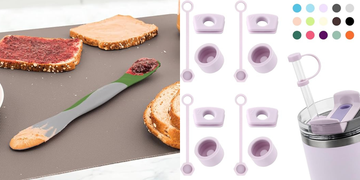food preparation tools including a spreader and silicone accessories