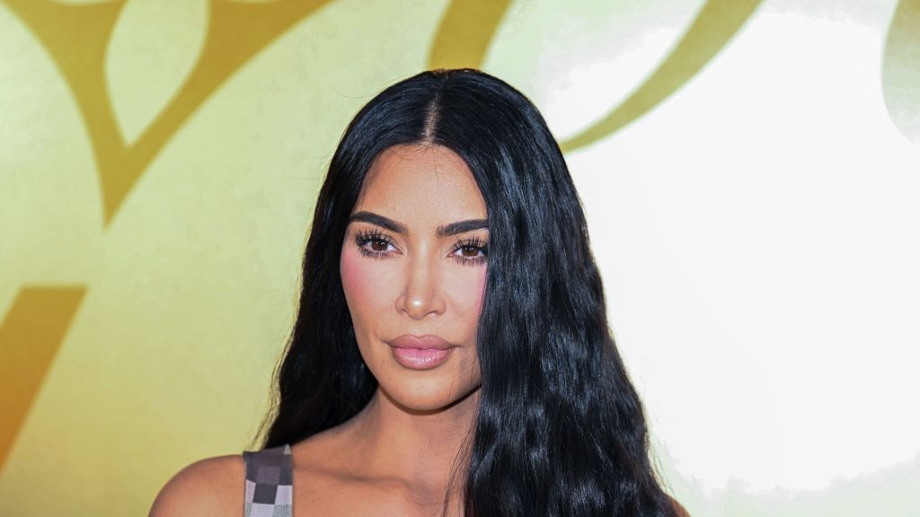 preview for Kim Kardashian's micro mushroom bob is the glossiest haircut we've ever seen