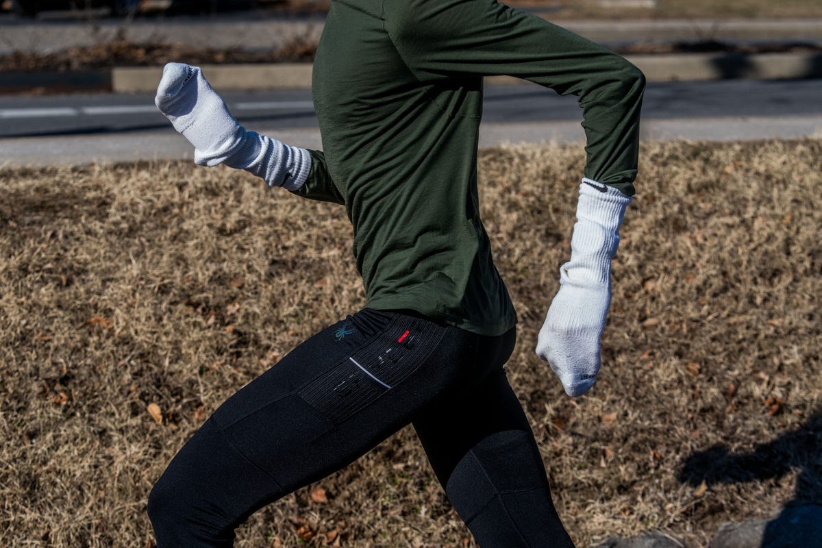 Wear socks instead of gloves for your winter runs