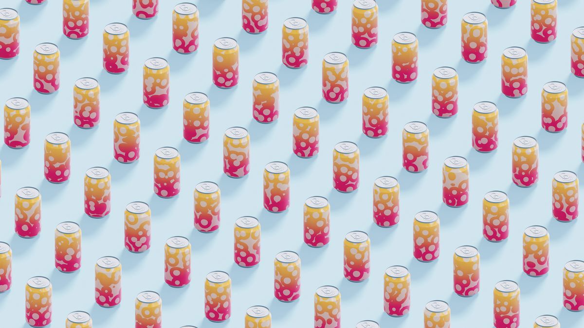 soda can seamless pattern background