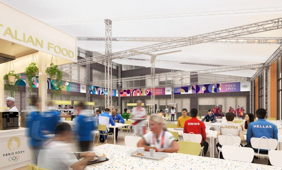 a group of people sitting at tables