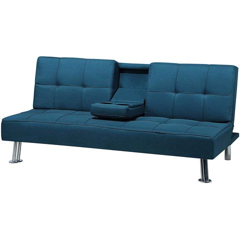 sofá cama 3 plazas tapizado azul roxen