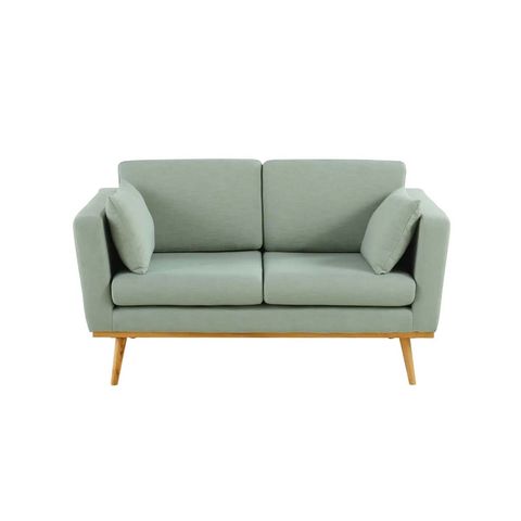 sofá vintage de 2 plazas color verdín