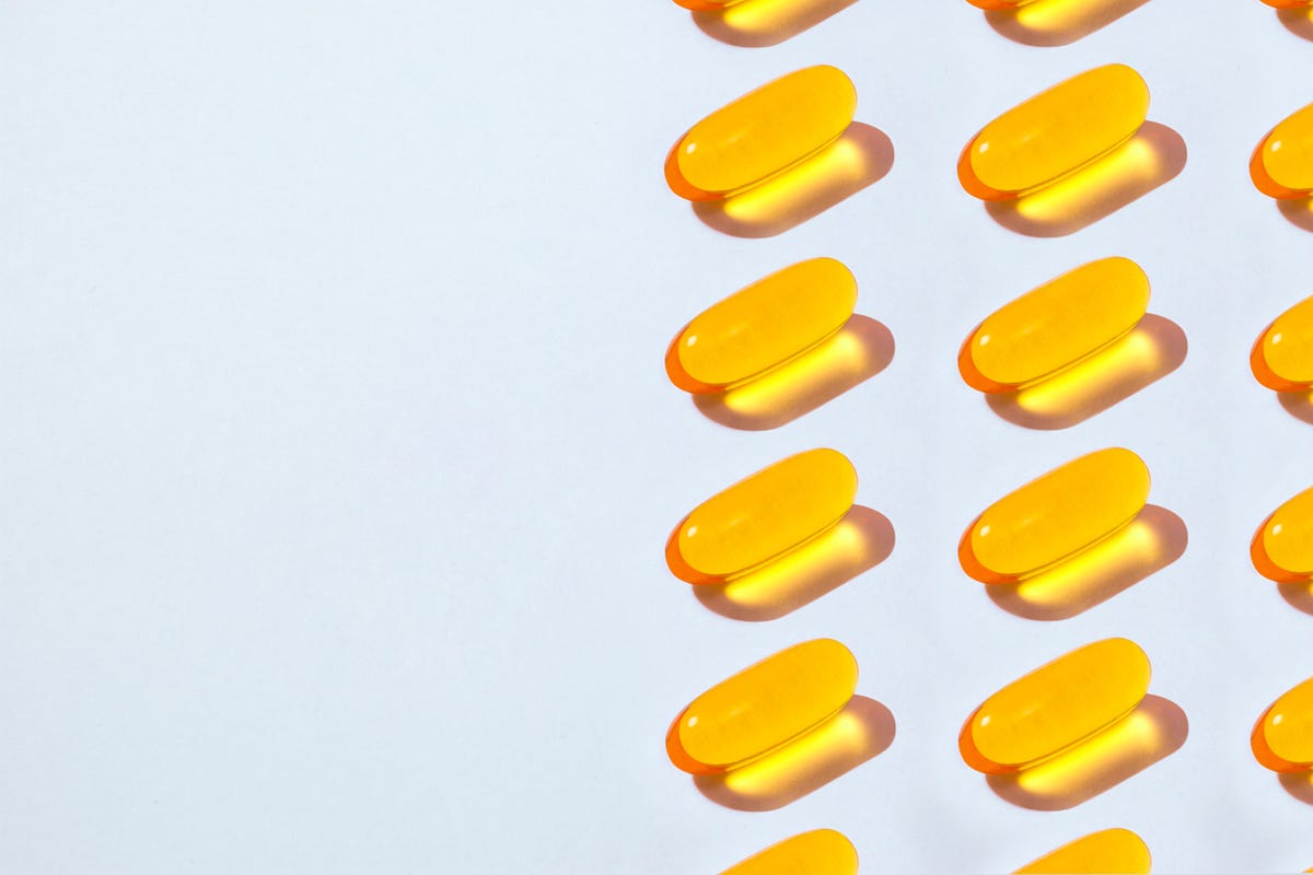soft fish oil capsules background